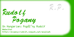 rudolf pogany business card